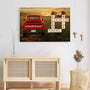 7269CFR3 toile personnalisee avec mots croises notre famille avec voiture 7269ctt5i