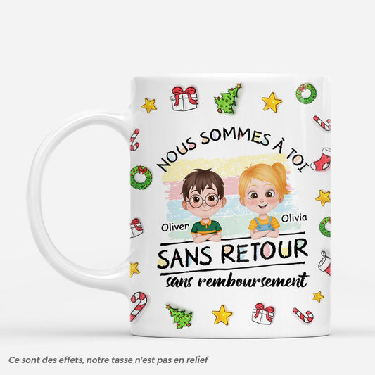 7281MFR1 effet dimpression 3d mug de noel personnalise les enfants sont a maman papa 7281mkt5a