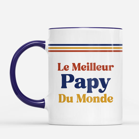 7296MFR2 effet dimpression 3d mug personnalise le meilleur papa papy du monde 7296m6tcb