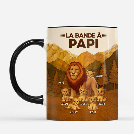 7298MFR2 effet dimpression 3d mug personnalise la bande a papapapy lion cool 7298m6tmb