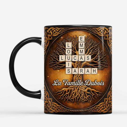 7302MFR2 effet dimpression 3d mug personnalise mots croises arbre de vie 7302m6twi