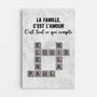 7328CFR1 toile mot croise personnalise amour eternel de la famille 7328c8m5i