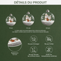7331OFR3 effet dimpression 3d ornement acrylique personnalise papymamie boule joyeux noel 7331o8t5a