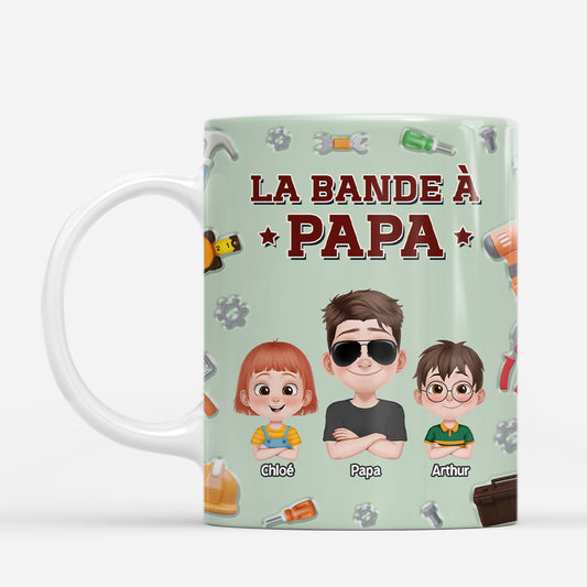 7332MFR1 effet dimpression 3d mug personnalise la bande a papa papy cool 7332m3pab