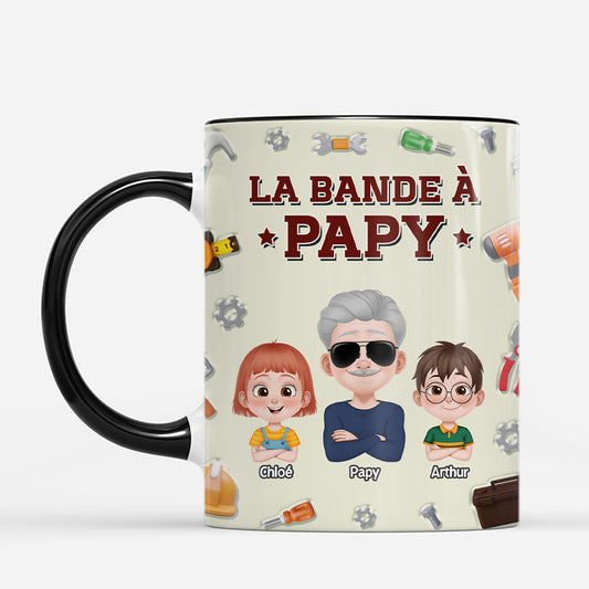 7332MFR2 effet dimpression 3d mug personnalise la bande a papa papy cool 7332m3pab