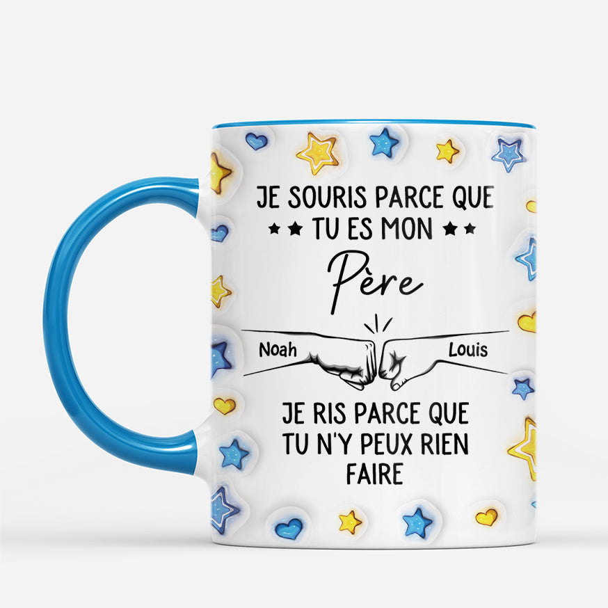 7340MFR2 mug personnalise effet dimpression 3d tu es mon frere  papa 7340m
