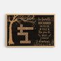 7355CFR1 toile personnalise famille avec mots croises notre bruit et amour 7355ckpzi