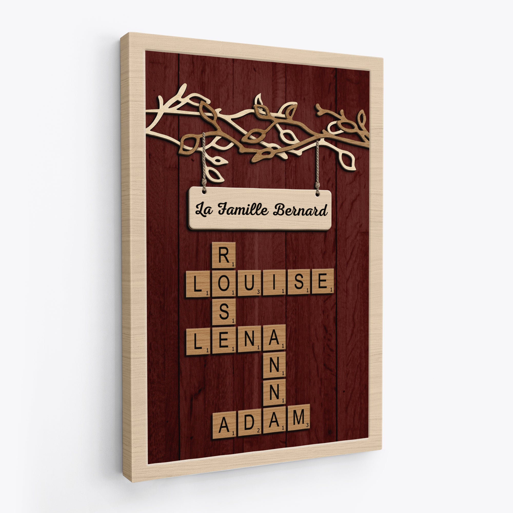 7357CFR2 toile personnalisee famille famille et mots croises 7357ckvni