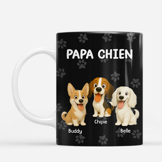 7365MFR1 mug personnalise chien avec patte papa chien 7365mkpcc
