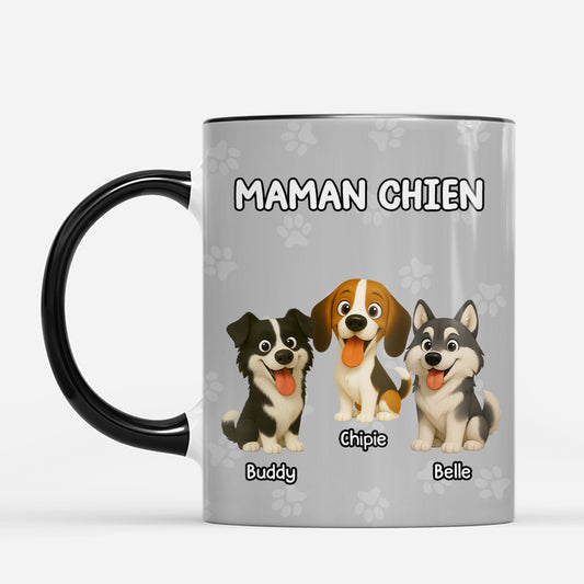 7365MFR2 mug personnalise chien avec patte papa chien 7365mkpcc
