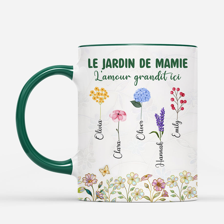 7379MFR2 effet dimpression 3d mug personnalise amour dans le jardin de mamie maman 7379m6q5a