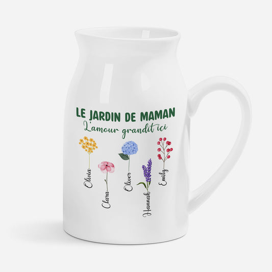 7379OFR1 cadeau le jardin de mamie maman vase ceramique personnalise 7379o6q5a