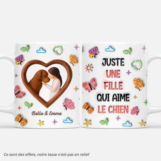 7393MFR1 effet dimpression 3d mug personnalise juste une fille qui aime les chiens 7393mklzc_2