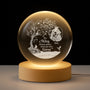 7407LFR1 veilleuse boule de cristal personnalisee avec photo commemorative chienchat aime pour toujours 7407l3tac