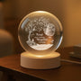 7407LFR2 veilleuse boule de cristal personnalisee avec photo commemorative chienchat aime pour toujours 7407l3tac