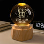 7408LFR2 veilleuse boule de cristal 3d personnalisee avec couple de notre premier baiser 7408l8tng