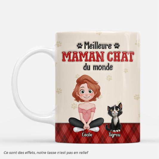 7450MFR1 effet dimpression 3d mug personnalise meilleur papa chat 7450m3qad