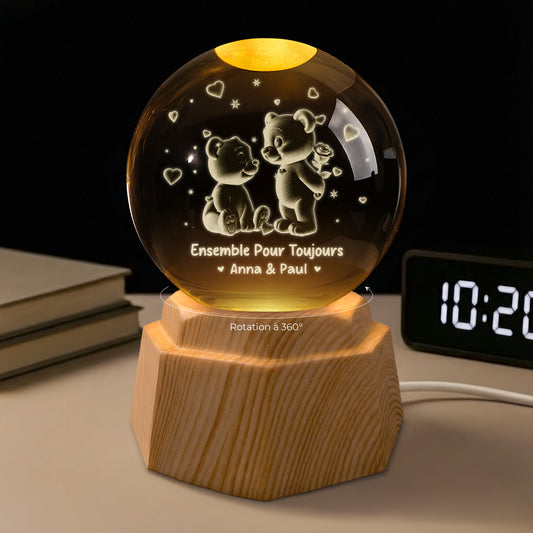 7471LFR2 veilleuse boule de cristal 3d personnalisee couple ensemble pour toujours 7471l3pcg_5d51134b 0079 49a7 a561 0178623ee95d