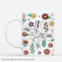 7485MFR1 effet dimpression 3d mug personnalise maman mamie fleurs et enfants 7485m
