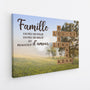 7502CFR2 toile mot croise personnalise bruit et amour de la famille 7502ctq5i