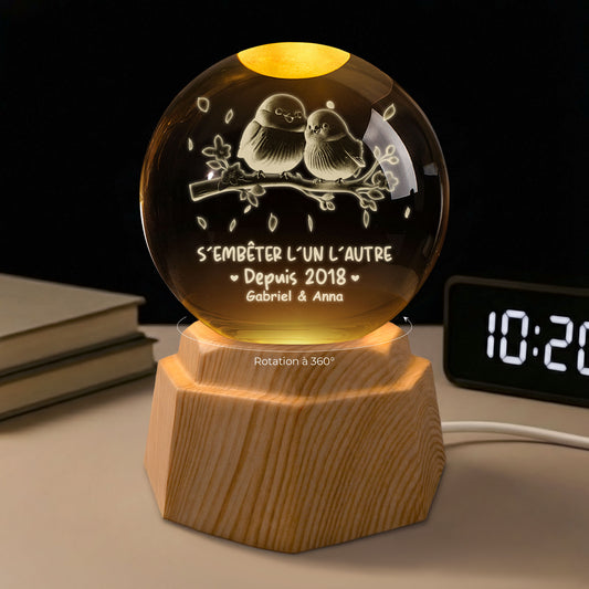 7515LFR1 veilleuse boule de cristal 3d personnalisee couple sembeter lun lautre 7515l8tag