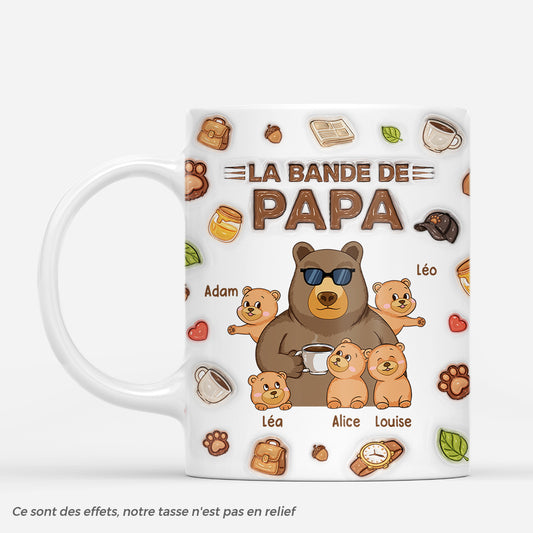 7519MFR1 effet dimpression 3d mug personnalise la bande a papy papa ours 7519m3qzb
