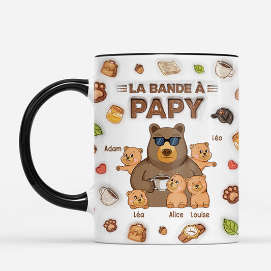 7519MFR2 effet dimpression 3d mug personnalise la bande a papy papa ours 7519m3qzb