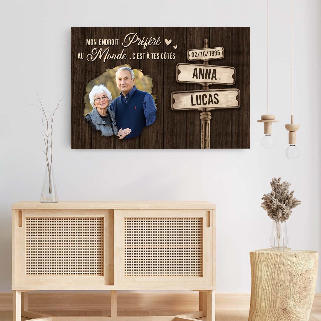 7543CFR3 toile personnalisee photo couple c_est a tes cotes 7543c3ttg
