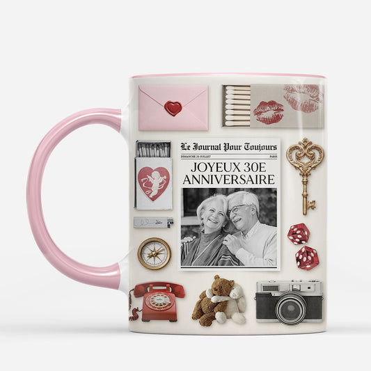 7546MFR2 effet dimpression 3d mug personnalise couple avec photo joyeux 1er anniversaire 7546mtlzg