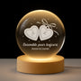 7572LFR1 veilleuse boule de cristal personnalisee toi et moi couple ensemble 7572lcpwg