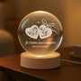 7572LFR2 veilleuse boule de cristal personnalisee toi et moi couple ensemble 7572lcpwg