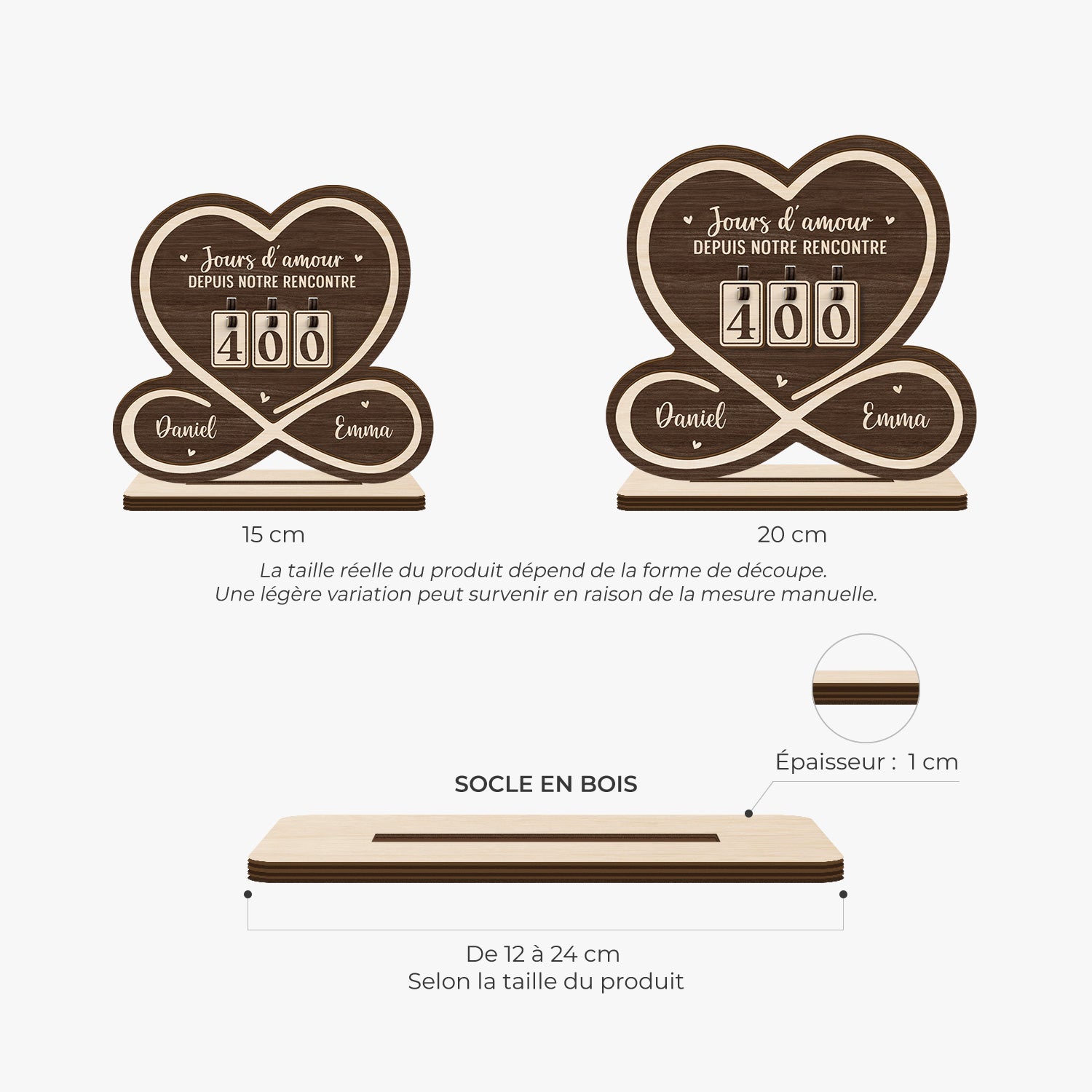 7586QFR3 plaque compteur en bois personnalise pour couple jours d_amour depuis notre rencontre 7586qthag