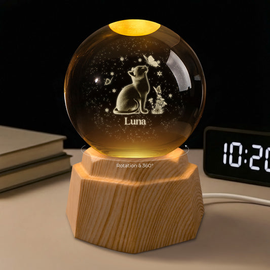 7614LFR1 veilleuse boule de cristal 3d personnalisee mon chatchien magique 7614l3tmd_f25a8abf 6ae0 493b 9efe b4ff13760941