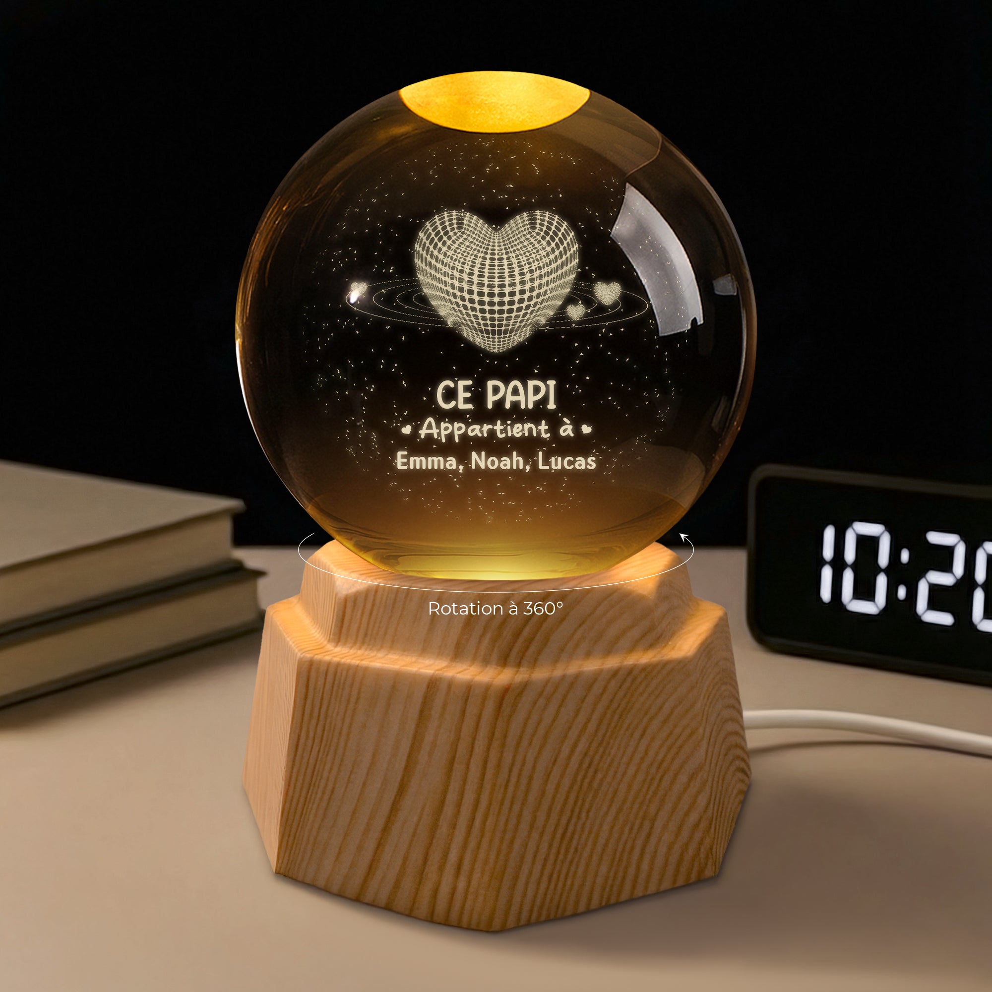 7616LFR2 veilleuse boule de cristal 3d personnalisee papy mamie appartient a 7616l8pza_362f9ce2 9a86 4fca 96b1 59adf50a9e14