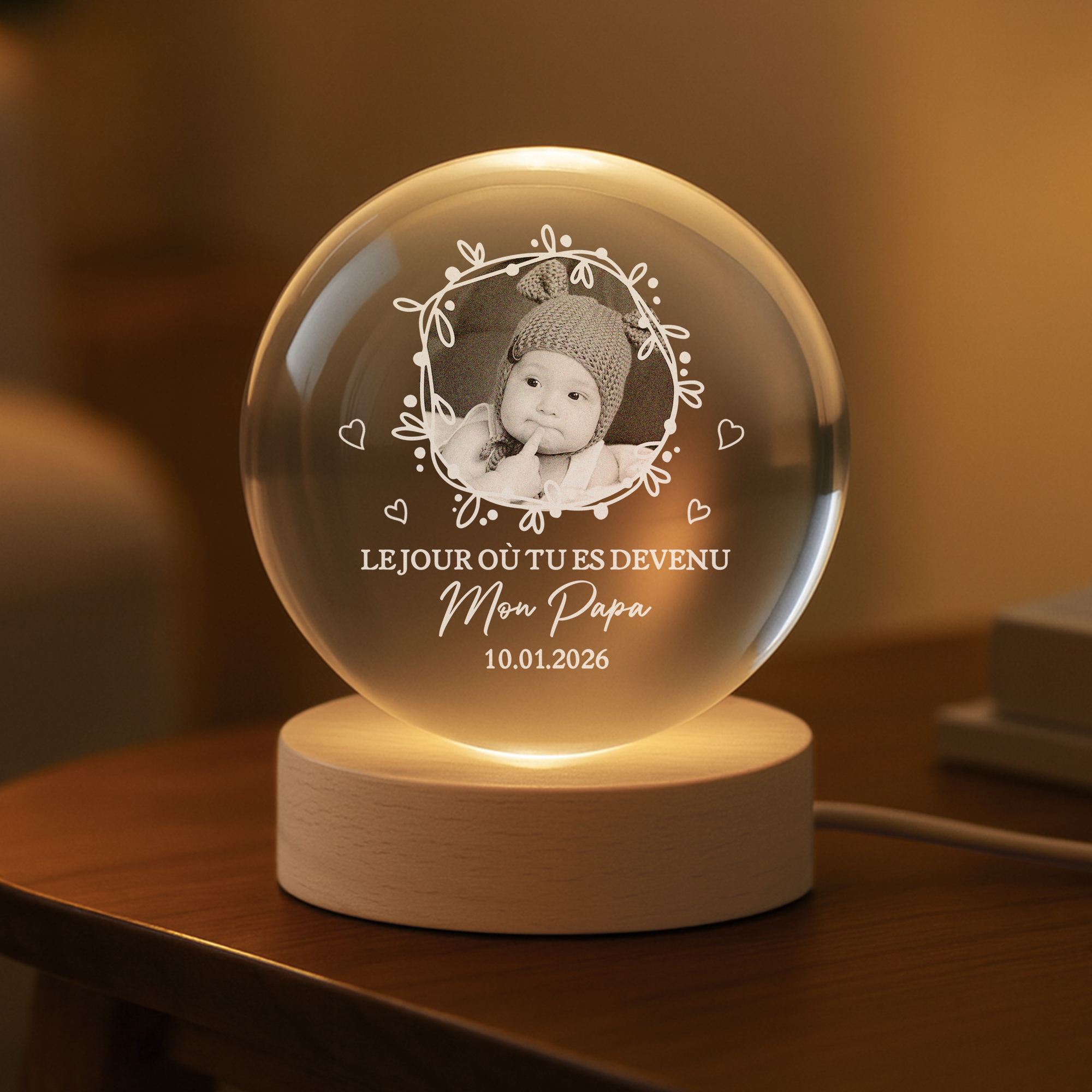 7633LFR2 veilleuse boule de cristal personnalisee le jour ou tu es devenue maman papa 7633lct5a_5e6d1542 a897 4cf4 bd9b b1af8254db80