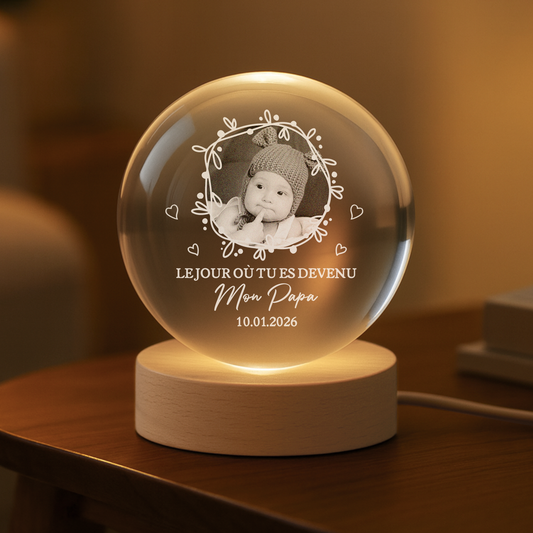 7633LFR2 veilleuse boule de cristal personnalisee le jour ou tu es devenue maman papa 7633lct5a_5e6d1542 a897 4cf4 bd9b b1af8254db80
