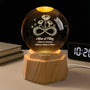 7648LFR2 veilleuse boule de cristal 3d personnalisee mere et fille 7648l3lca