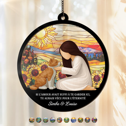 7667UFR1 si amour avait suffi attrape soleil personnalise en acrylique commemoratif pour chat 7667ucpnd