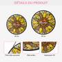 7678UFR3 tournesol de mamie maman attrape soleil personnalise en verre 7678utfna
