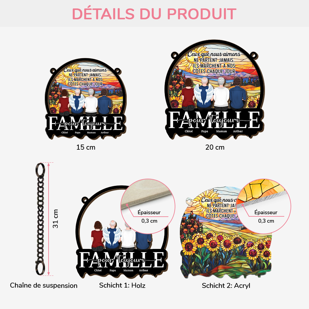 7682UFR3 attrape soleil personnalise en acrylique commemoratif pour famille maman papa a nos cotes 7682ustai