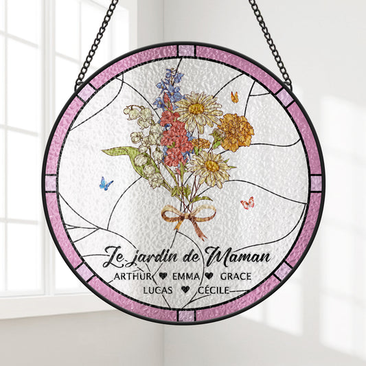 7699UFR1 beau jardin de mamie maman attrape soleil personnalise en verre 7699u6pca