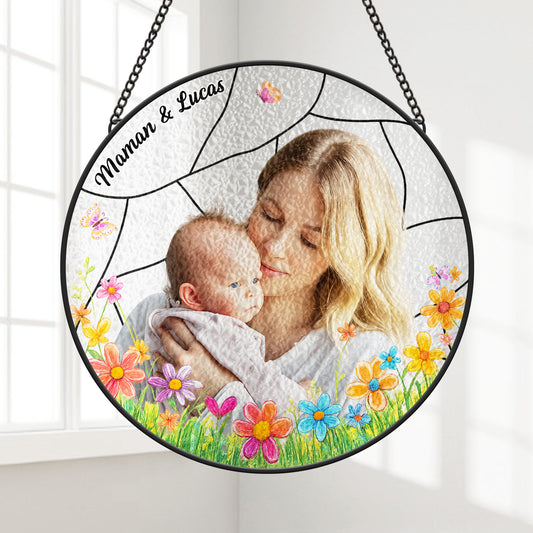 7700UFR1 mamie maman et son petit attrape soleil personnalise en verre photo 7700u6vaa_2