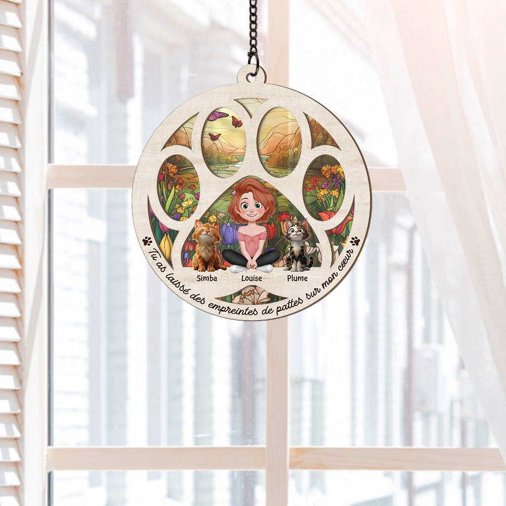 7704UFR2 attrape soleil personnalise en acrylique pattes de chat 7704uctnd