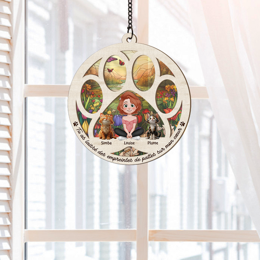 7704UFR2 attrape soleil personnalise en acrylique pattes de chat 7704uctnd