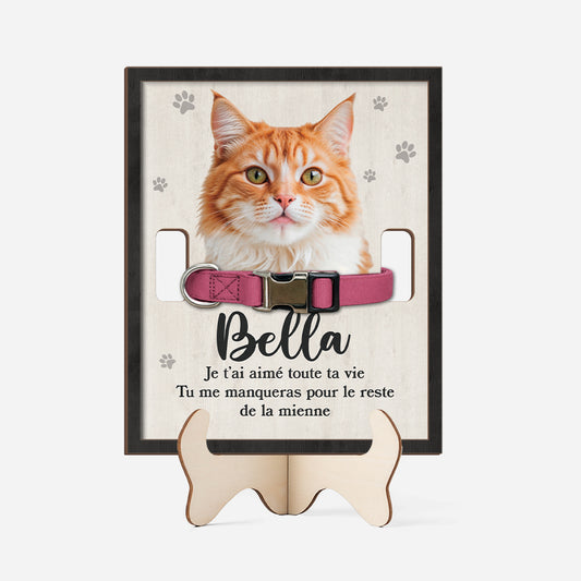 7727QFR1 mon chat me manquera plaque en bois personnalisee avec photo commemorative 7727qsqad