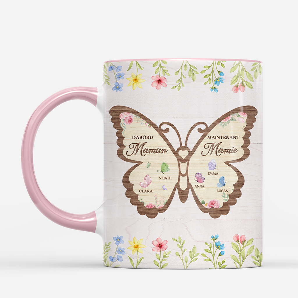 7730MFR1 mug personnalise mamie avec papillon dabord maman ensuite mamie 7730msyza_2