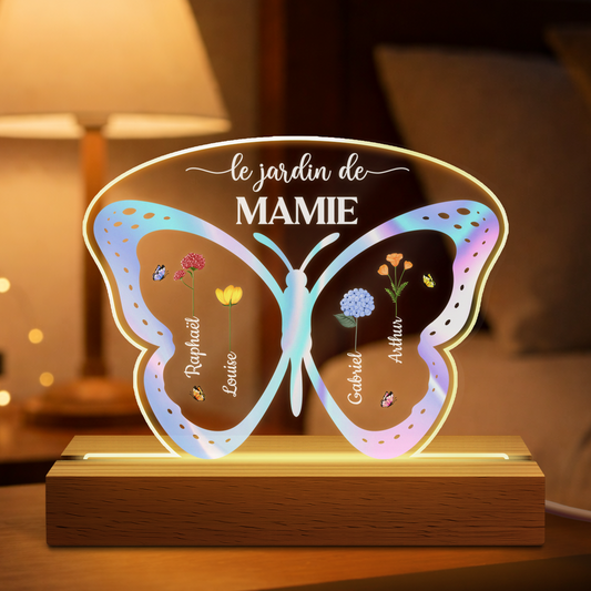 7782LFR1 veilleuse personnalisee avec fleur jardin de mamie maman 7782l8ywa