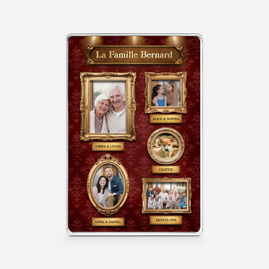 7790RFR1 effet dimpression 3d plaque en acrylique rectangulaire personnalisee photo de notre famille 7790rslai