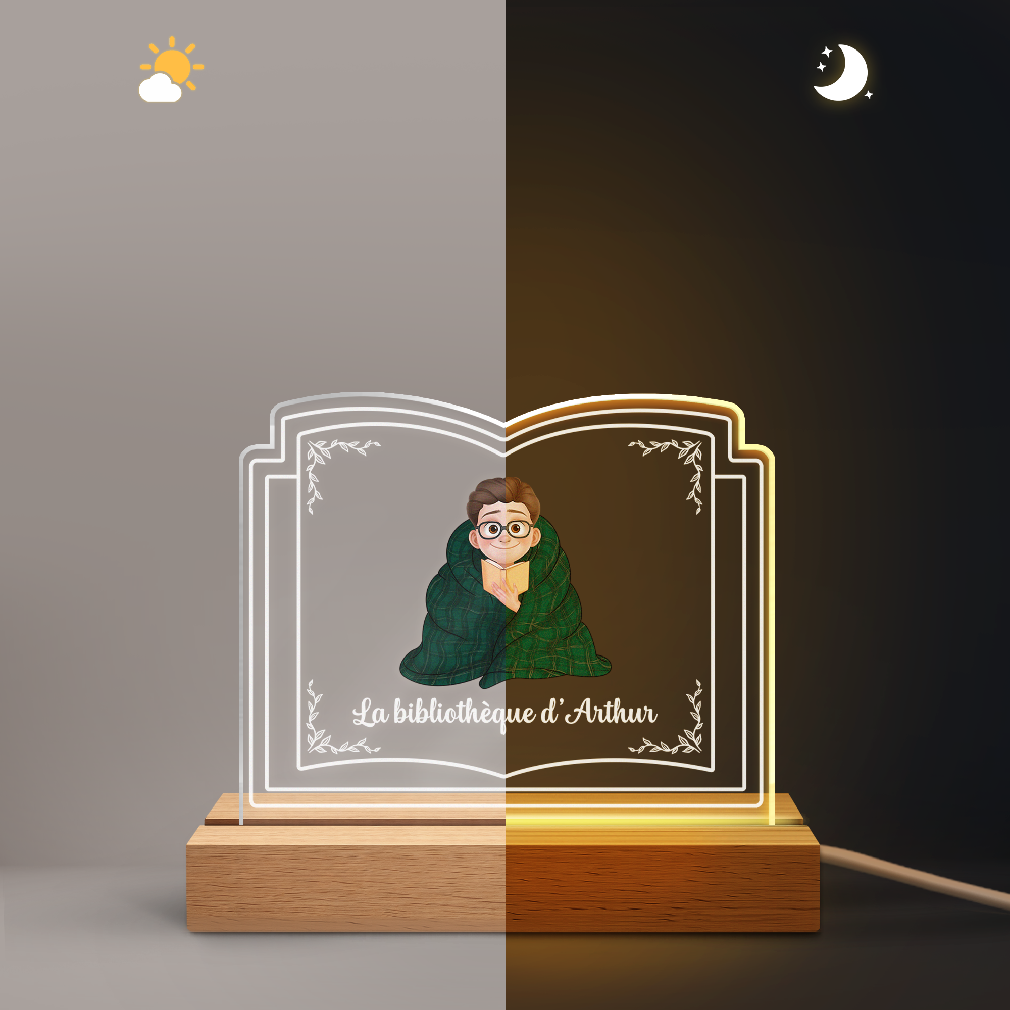 7791LFR5 veilleuse personnalisee pour femmehomme amoureux des livres ma bibliotheque 7791lctha_0ff677c0 6567 4077 834f 12644db4d36a