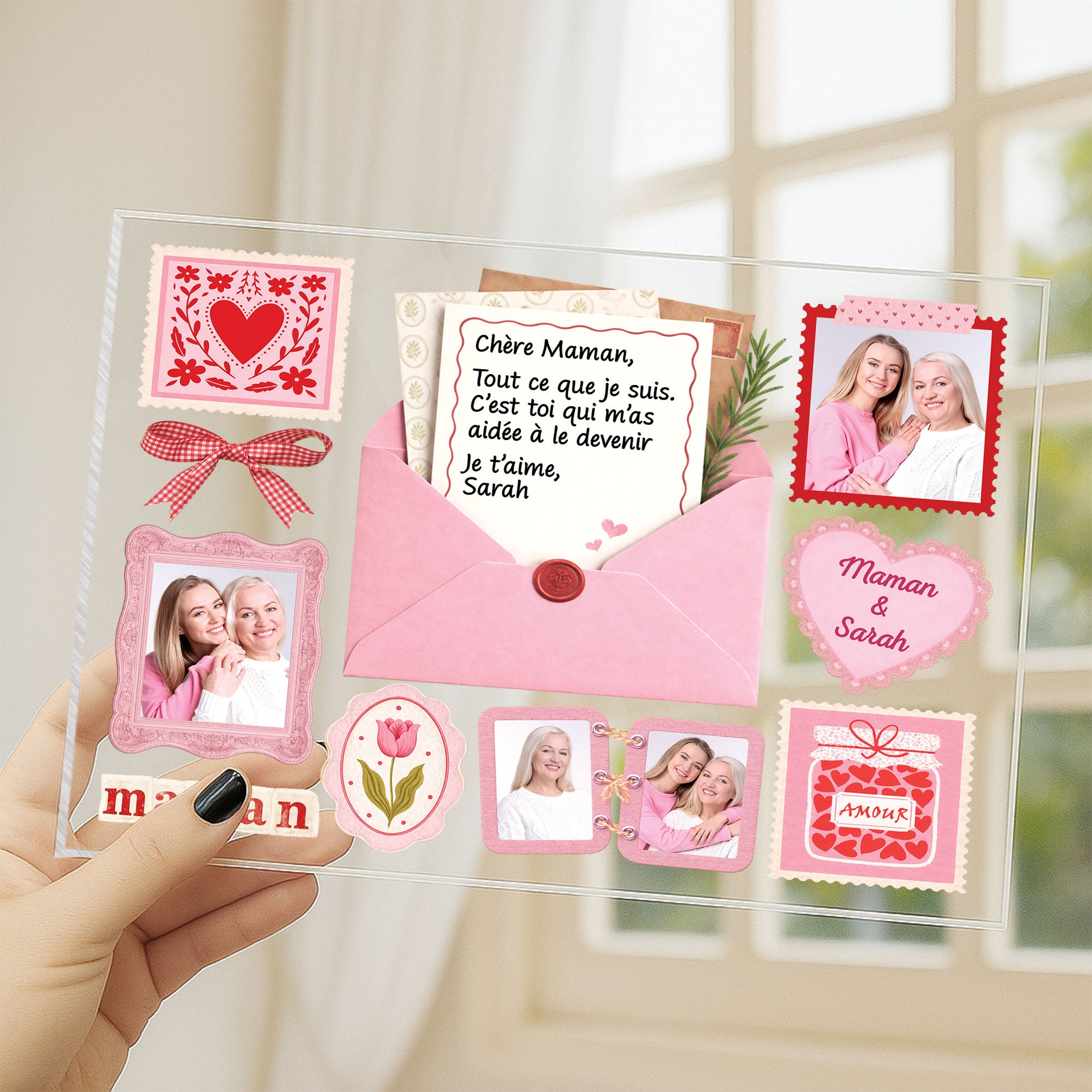 7795RFR1 chere maman mamie je taime plaque en acrylique personnalisee photo avec support 7795rcvwa_4